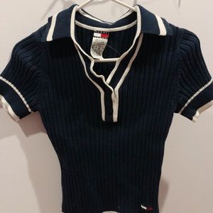 Vintage Tommy Hilfiger Knit Cropped Polo